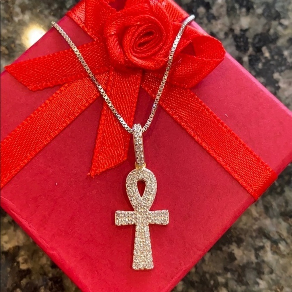 Gold plated over Sterling silver Cross Necklace